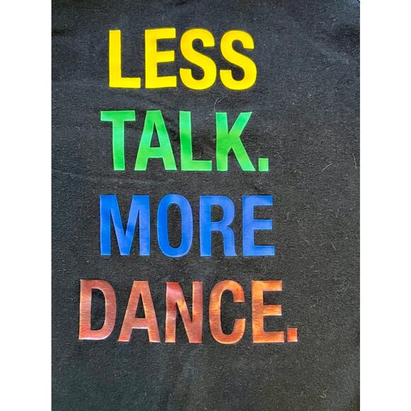 Zumba Wear Juniors Medium Tank-Less Talk More Dance Graphic-Workout Top-Fitness - Picture 2 of 6